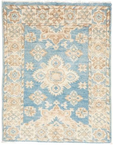 Hand Made Rug Kazak Afghanistan 64x82 Sky Blue