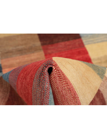 Hand Made Rug Mosaic Pakistan 88x143 Red Blue