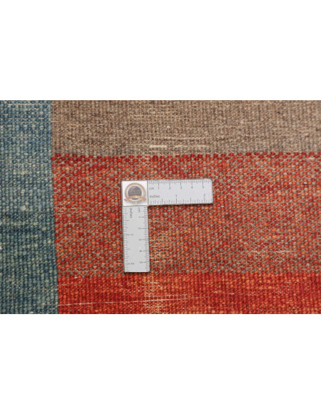 Hand Made Rug Mosaic Pakistan 88x143 Red Blue