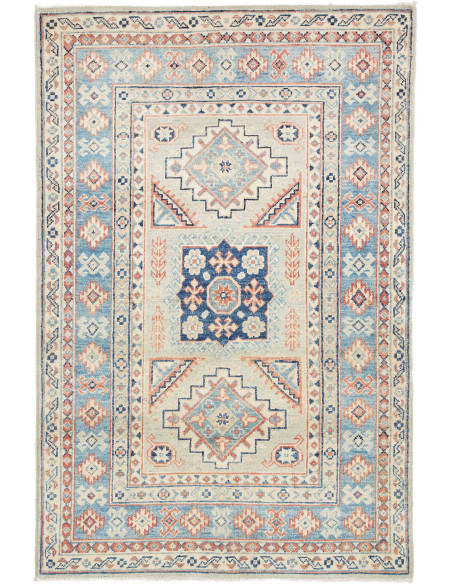 Hand Made Rug Kazak Afghanistan 103x155 Beige B