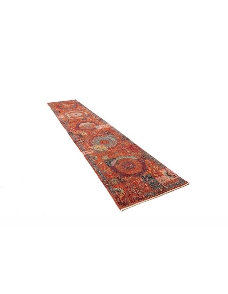 Rug Mamlouk Pakistan 86x402 Orange Blue