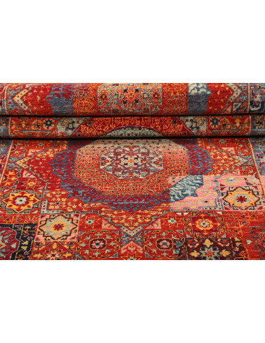 Rug Mamlouk Pakistan 86x402 Orange Blue