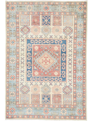 Hand Made Rug Kazak Afghanistan 105x151 Pastel