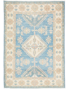 Hand Made Rug Kazak Afghanistan 101x145 Sky Blu