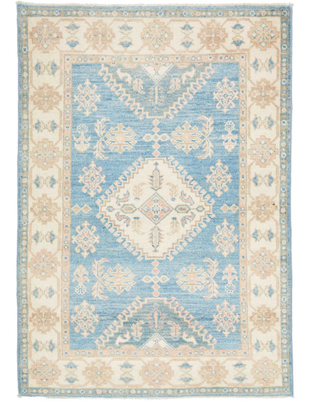 Hand Made Rug Kazak Afghanistan 101x145 Sky Blu