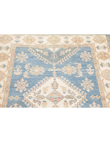 Hand Made Rug Kazak Afghanistan 101x145 Sky Blu