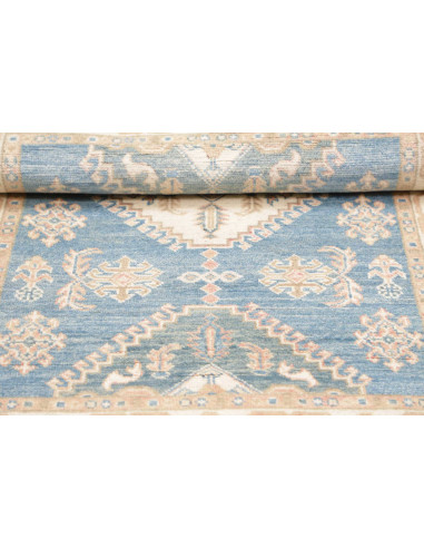 Hand Made Rug Kazak Afghanistan 101x145 Sky Blu