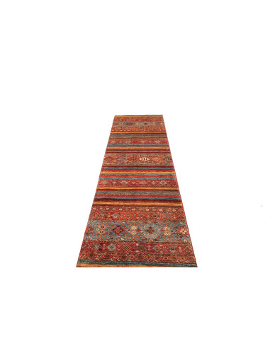 Tappeto Samarkand Pakistan 82x292 Rosso Terraco