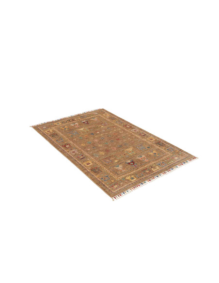 Hand Made Rug Rubin Pakistan 101x153 Brown Mult