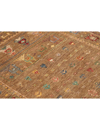 Hand Made Rug Rubin Pakistan 101x153 Brown Mult