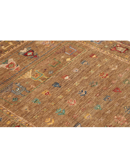 Hand Made Rug Rubin Pakistan 101x153 Brown Mult