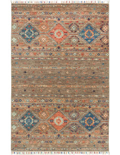Hand Made Rug Rubin Pakistan 101x155 Brown Blue