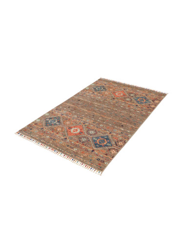 Hand Made Rug Rubin Pakistan 101x155 Brown Blue