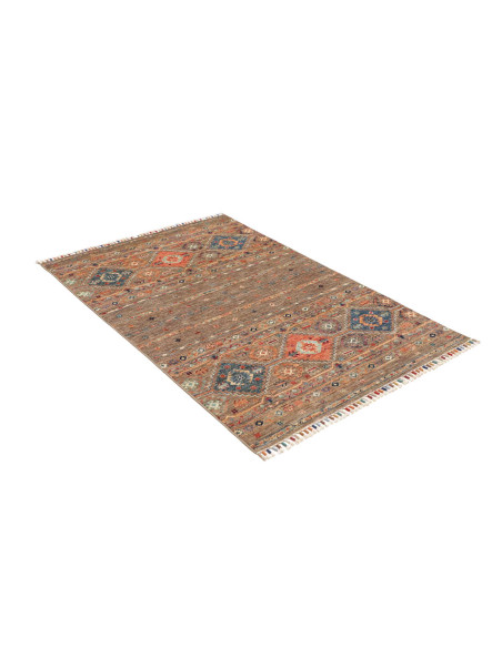 Hand Made Rug Rubin Pakistan 101x155 Brown Blue