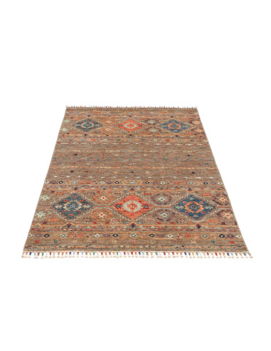 Hand Made Rug Rubin Pakistan 101x155 Brown Blue