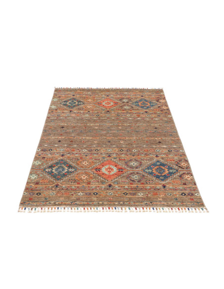 Hand Made Rug Rubin Pakistan 101x155 Brown Blue