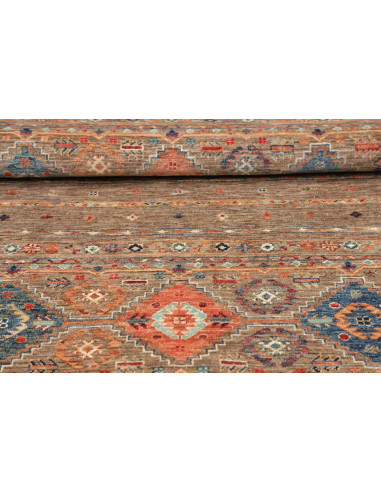 Hand Made Rug Rubin Pakistan 101x155 Brown Blue
