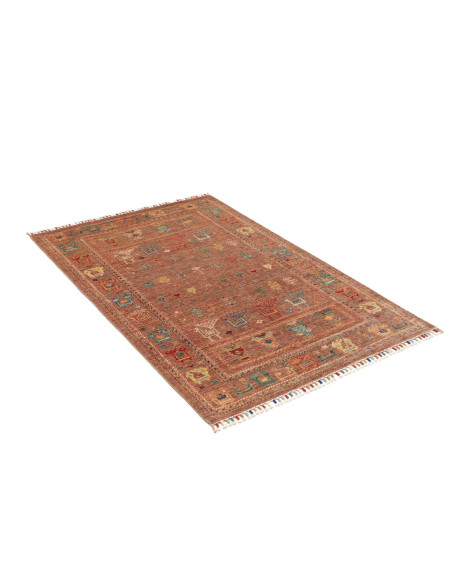 Hand Made Rug Rubin Pakistan 100x152 Terracotta