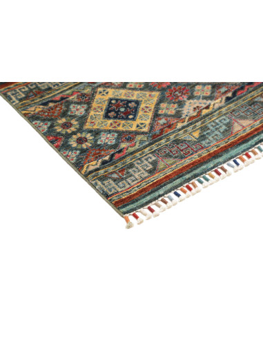 Hand Made Rug Rubin Pakistan 100x150 Teal Green