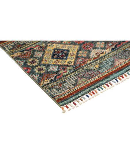 Hand Made Rug Rubin Pakistan 100x150 Teal Green