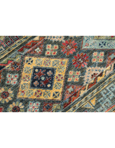Hand Made Rug Rubin Pakistan 100x150 Teal Green