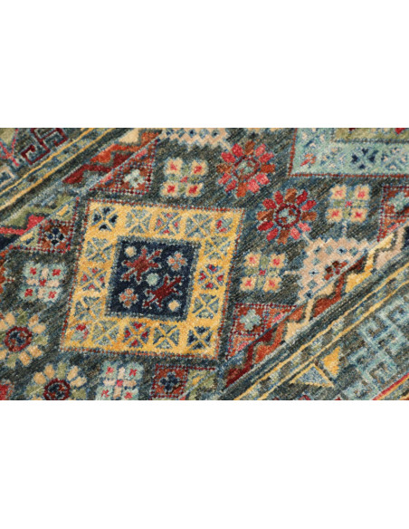 Hand Made Rug Rubin Pakistan 100x150 Teal Green