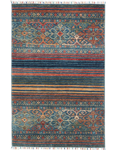 Hand Made Rug Rubin Pakistan 96x149 Blue Terrac