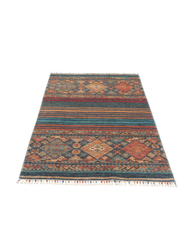 Hand Made Rug Rubin Pakistan 96x150 Blue Orange