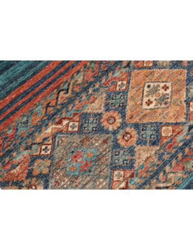 Hand Made Rug Rubin Pakistan 96x150 Blue Orange
