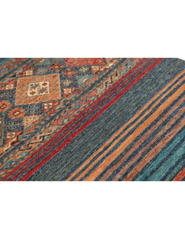 Hand Made Rug Rubin Pakistan 96x150 Blue Orange