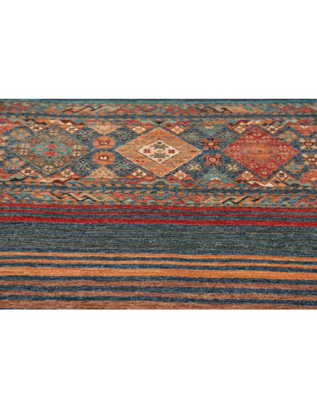 Hand Made Rug Rubin Pakistan 96x150 Blue Orange