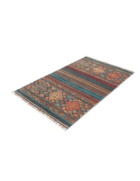 Hand Made Rug Rubin Pakistan 96x152 Teal Blue O
