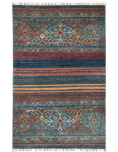 Hand Made Rug Rubin Pakistan 97x151 Blue Orange