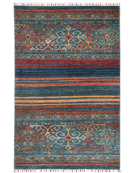 Hand Made Rug Rubin Pakistan 97x151 Blue Orange
