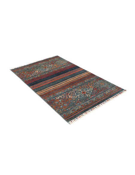 Hand Made Rug Rubin Pakistan 97x151 Blue Orange