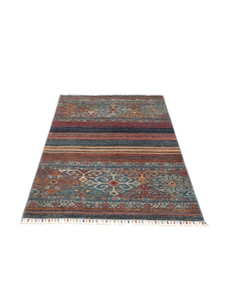 Hand Made Rug Rubin Pakistan 97x151 Blue Orange