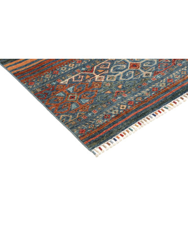 Hand Made Rug Rubin Pakistan 97x151 Blue Orange