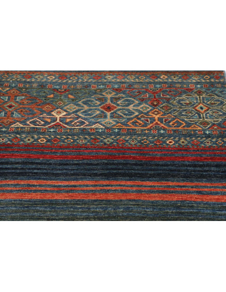 Hand Made Rug Rubin Pakistan 97x151 Blue Orange