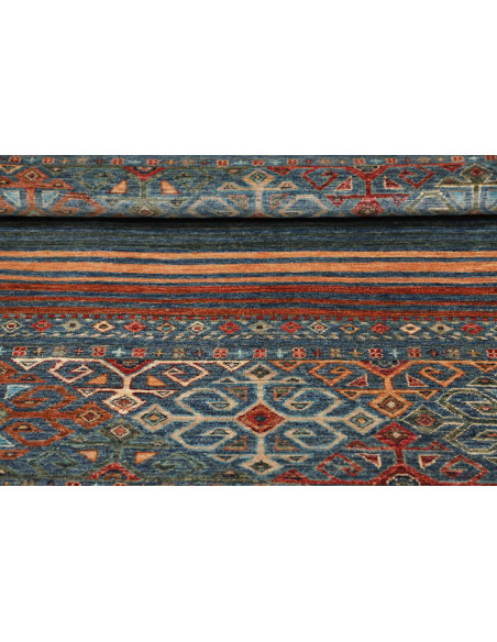 Hand Made Rug Rubin Pakistan 97x151 Blue Orange