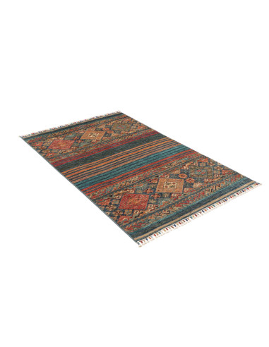 Hand Made Rug Rubin Pakistan 99x151 Teal Terrac