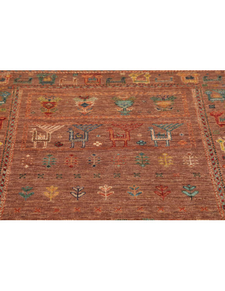 Hand Made Rug Rubin Pakistan 99x150 Terracotta