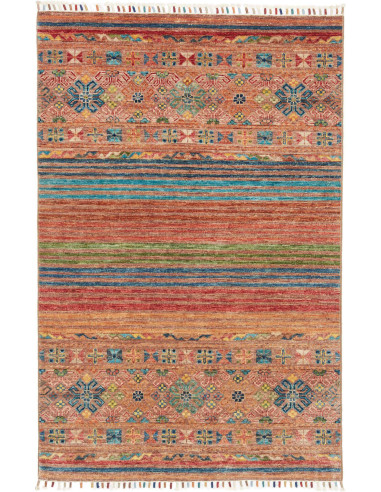 Hand Made Rug Rubin Pakistan 99x150 Terracotta
