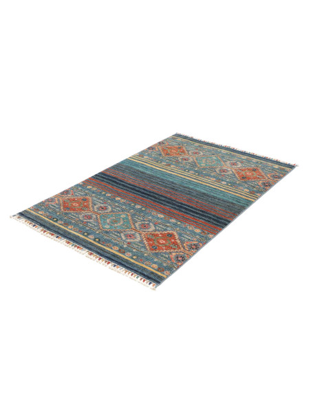 Hand Made Rug Rubin Pakistan 101x152 Teal Blue