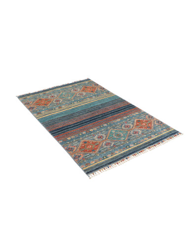 Hand Made Rug Rubin Pakistan 101x152 Teal Blue