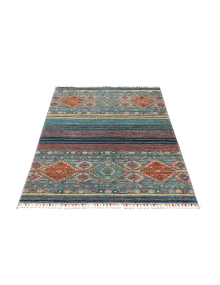 Hand Made Rug Rubin Pakistan 101x152 Teal Blue