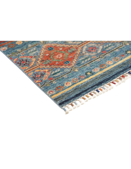 Hand Made Rug Rubin Pakistan 101x152 Teal Blue