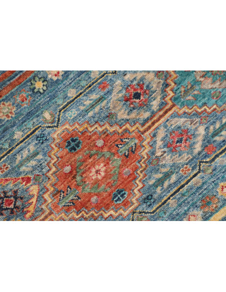 Hand Made Rug Rubin Pakistan 101x152 Teal Blue