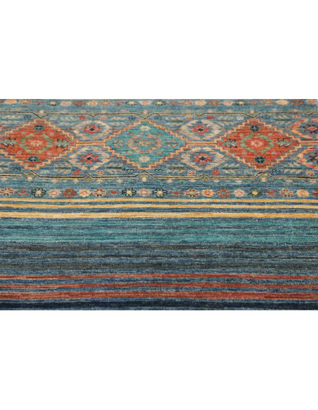 Hand Made Rug Rubin Pakistan 101x152 Teal Blue