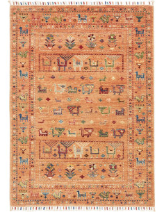 Hand Made Rug Rubin Pakistan 100x134 Terracotta