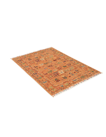 Hand Made Rug Rubin Pakistan 100x134 Terracotta